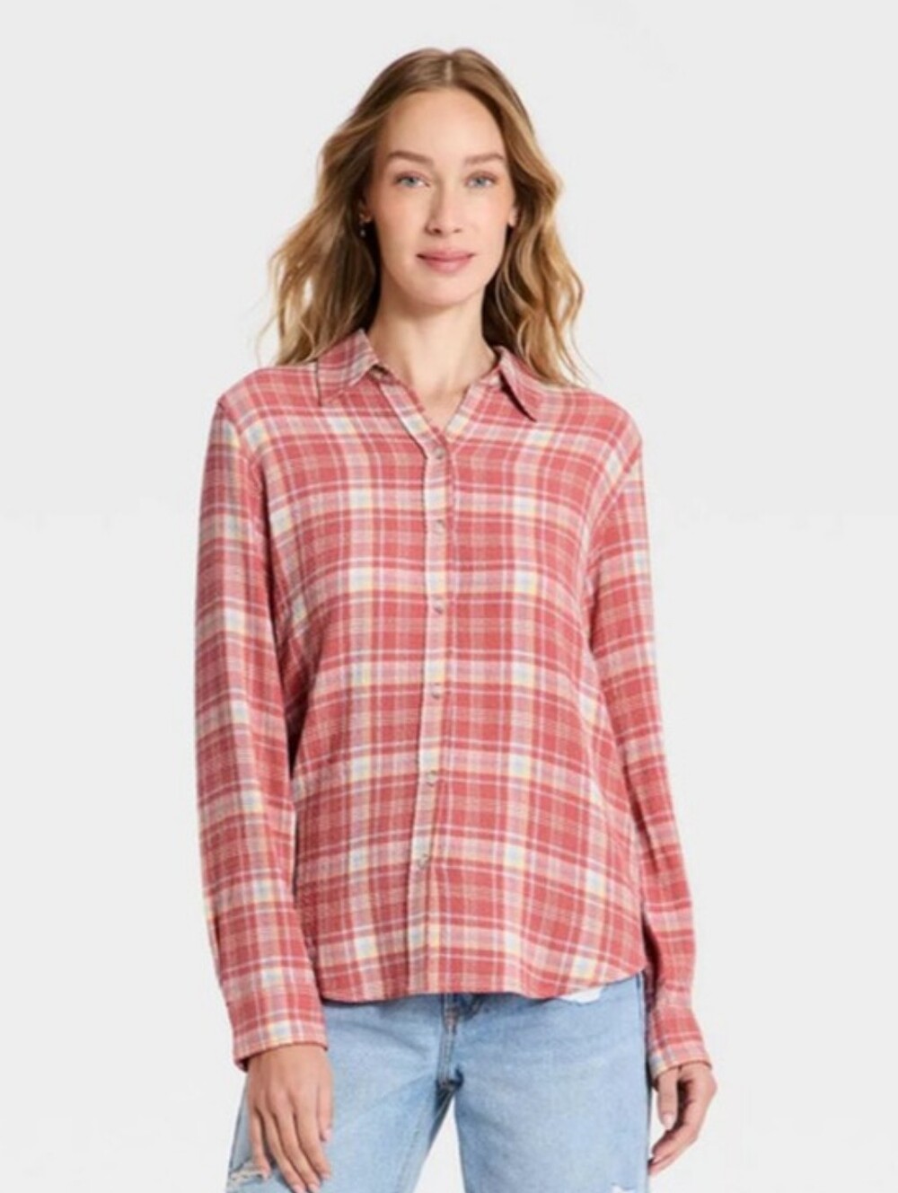 Universal Thread Button Down Plaid Shirt